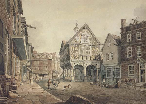 John varley jnr Market Place ,Leominster (mk47) oil painting image